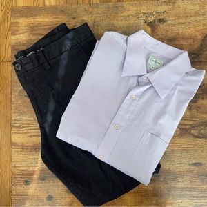 Long Sleeve Button Down 16 1/5 32-33 Light Purple